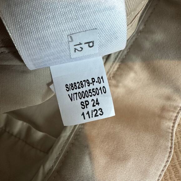 Banana Republic Cruz Pleated Wide Leg Chino Natural Khaki Beige 2 - Picture 8 of 11